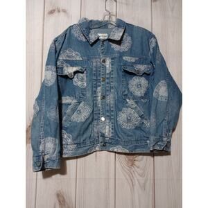 Mizz Lizz Jacket Ladies Large‎ Denim Painted Vintage
